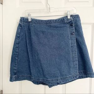 FINAL PRICE Vintage Sonoma Denim Jean Skort Side Buttons Size Large